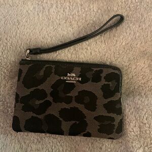Coach animal print wristlet